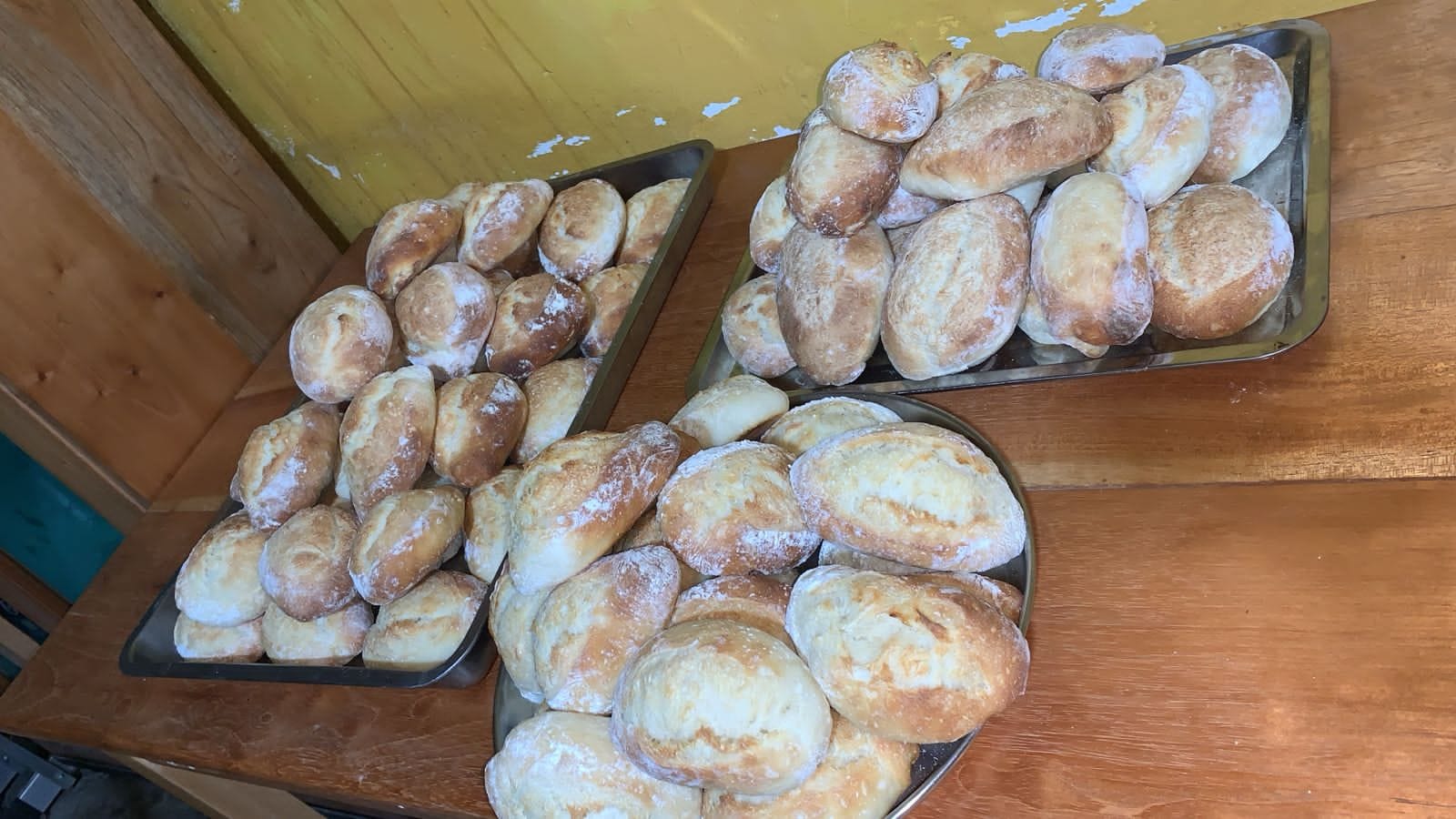 Artisanal French bread fresh from the oven